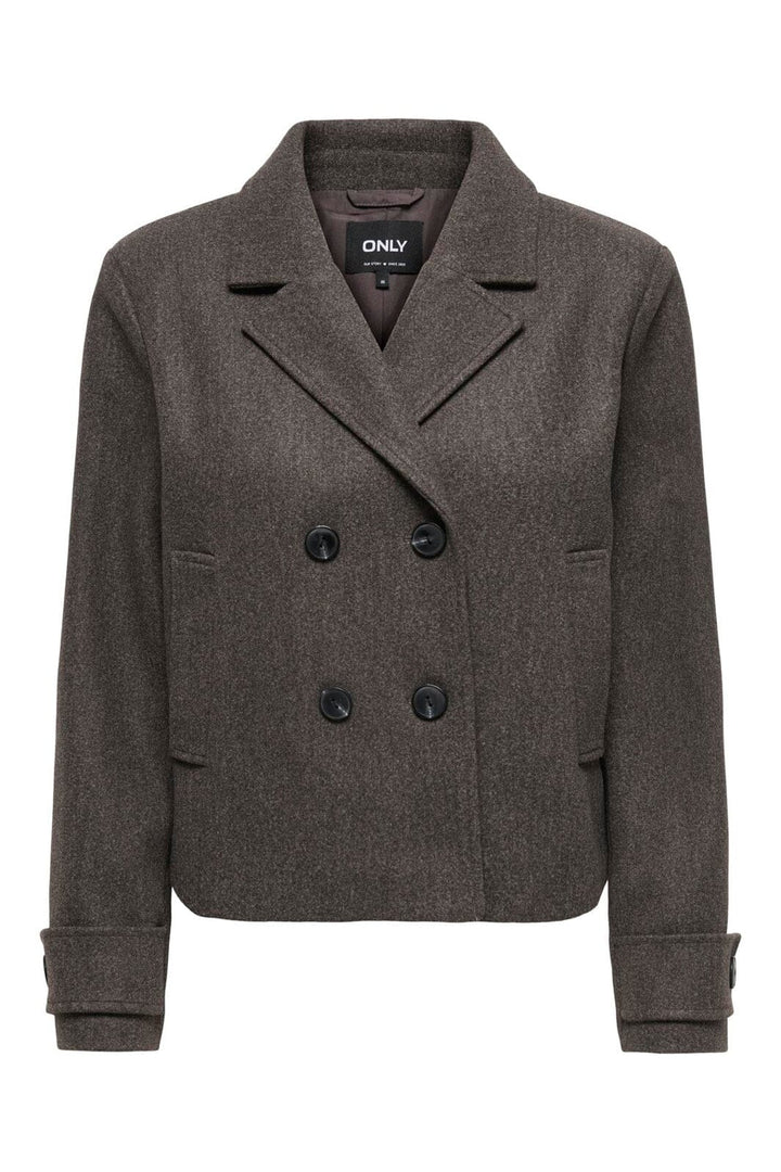 Only - Onlfreja Short Db Jacket - 5194162 Coffee Bean Melange