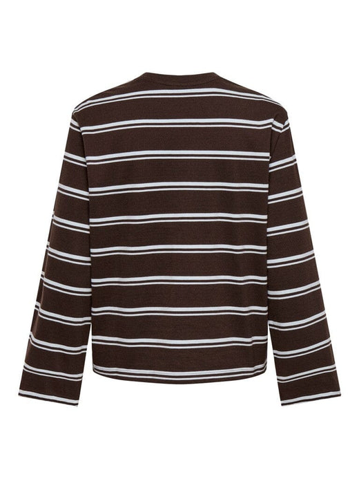 Only - Onlfreja Stripe L/S Wide Sleeve - 5082167 Coffee Bean Ballad Blue (Jana) Bluser 