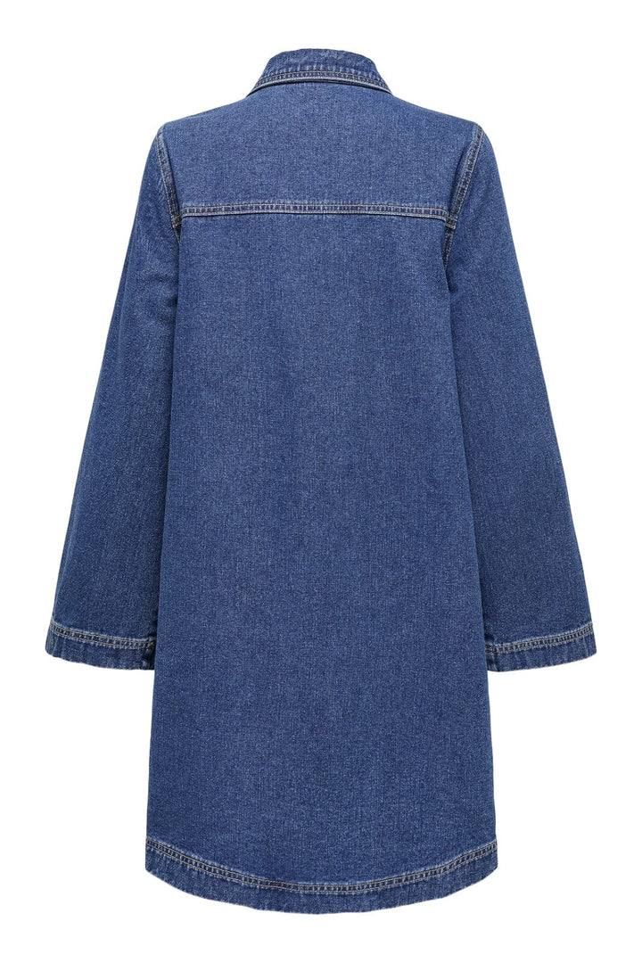Only - Onlfreya L/S Bell Dress Gua - 4717375 Medium Blue Denim