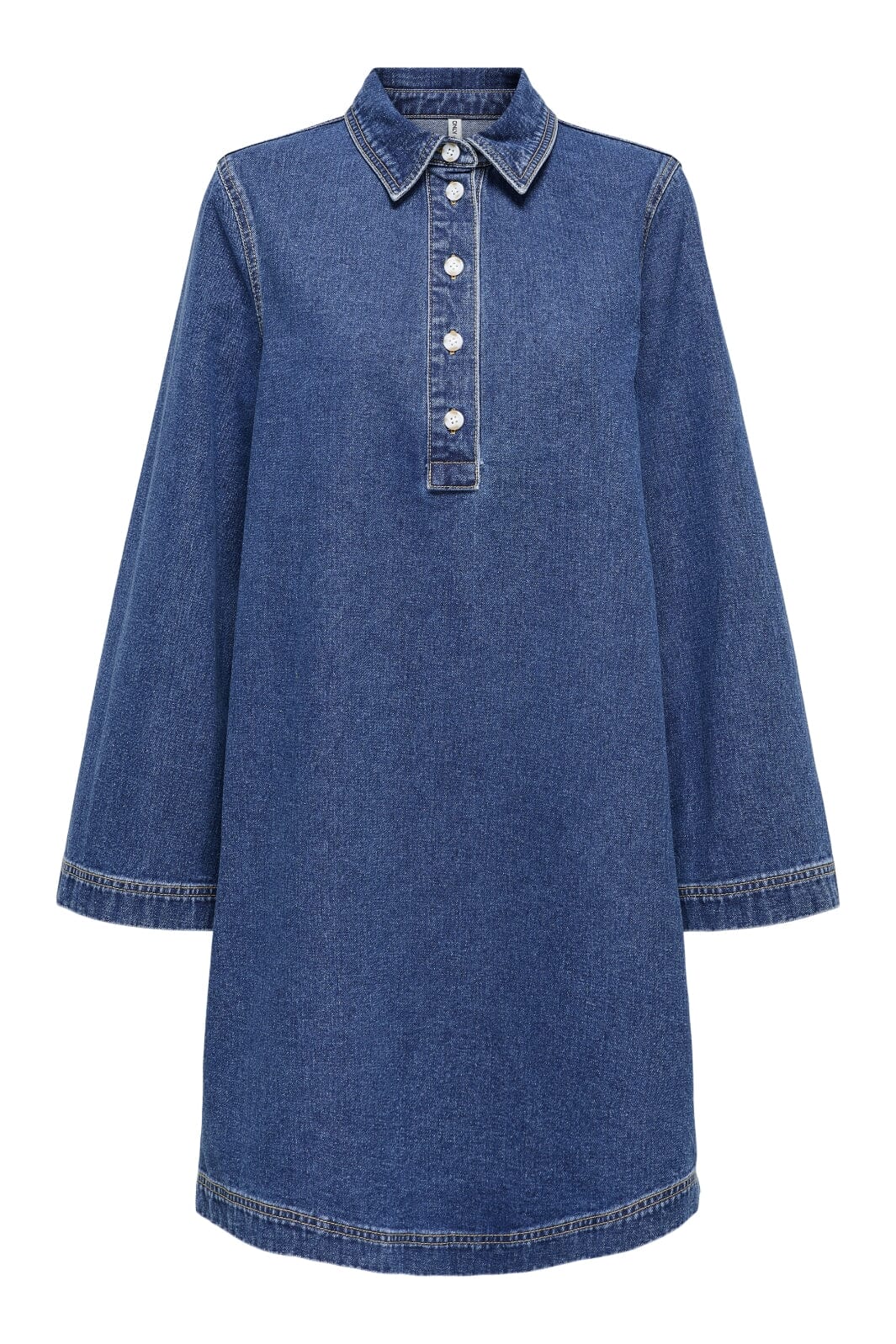 Only - Onlfreya L/S Bell Dress Gua - 4717375 Medium Blue Denim
