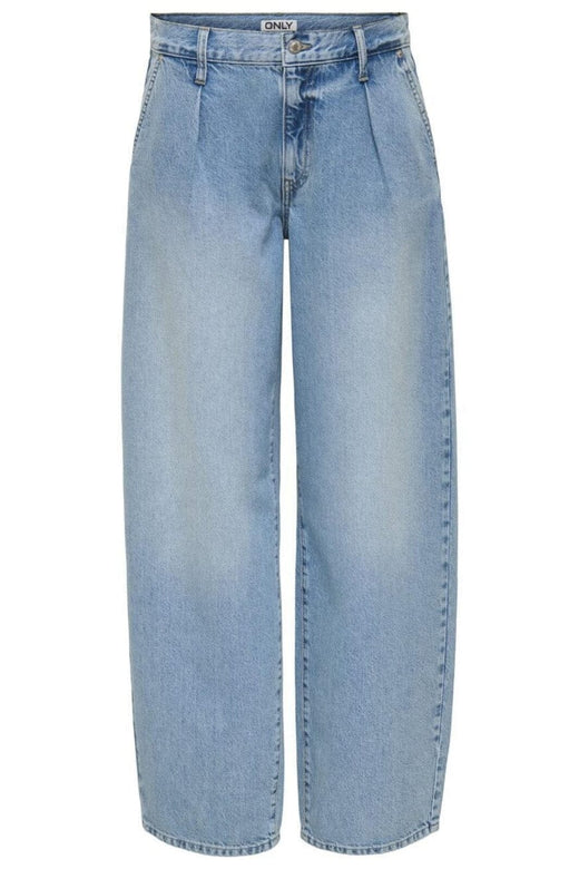 Only - Onlgianna Pleat Str Dot771 - 4845950 Light Medium Blue Denim Jeans 