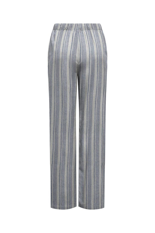 Only - Onlgoa Linen Bl Pull-Up Pant Cc - 4984895 Coronet Blue Bright White