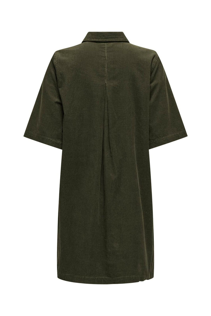 Only - Onlgry-Nessa S/S Cord Dress - 5124545 Forest Night