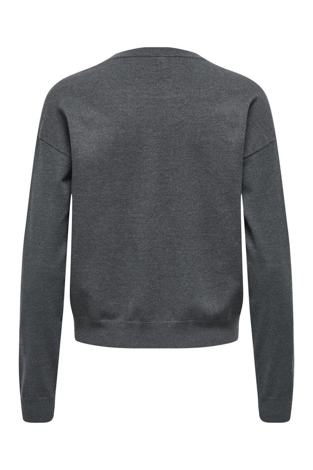 Only - Onlhalifax Ls Sequins O-Neck Knt - 4947031 Dark Grey Melange Dtm Sequins