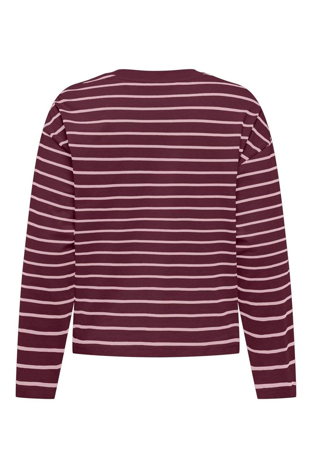 Only - Onlhappy L/S O-Neck Stripe Tee - 5203236 Fig Pale Lilac Lena