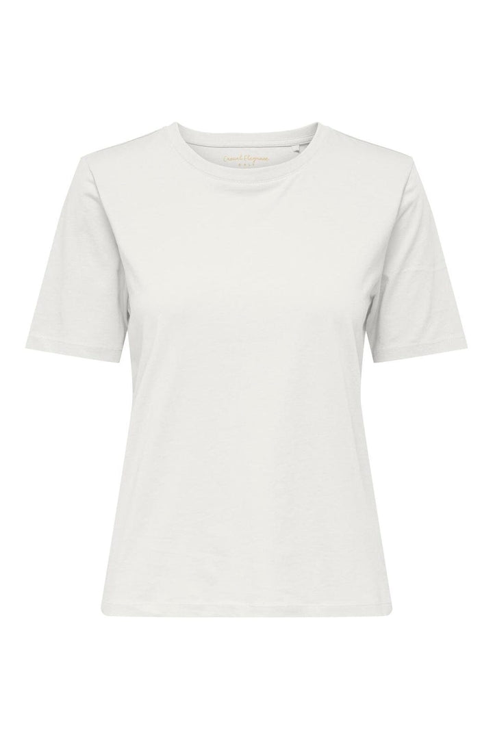 Only - Onlhappy S/S O-Neck Tee Pr - 5065221 Cloud Dancer