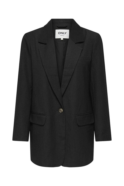 Only - Onlhattie-Lana L/S Overs Mel Blazer Tlr - 4757822 Black