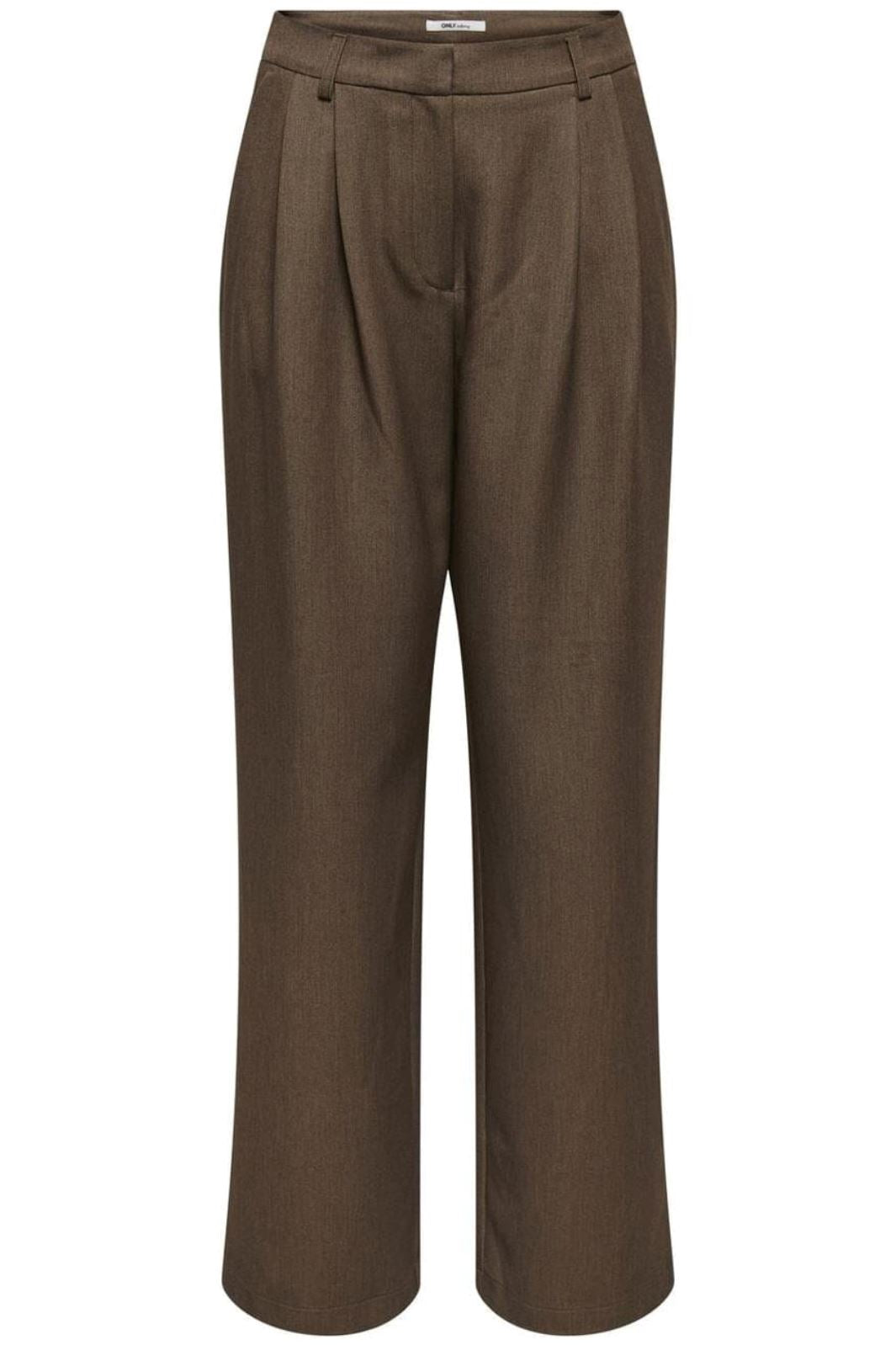 Only - Onlhattie Pleat Mel Str Pant Tlr 15304707 - 4757942 - Slate Black Melange