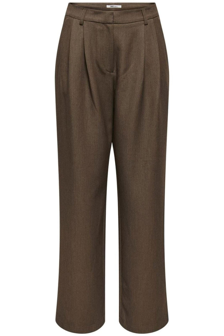 Only - Onlhattie Pleat Mel Str Pant Tlr 15304707 - 4757942 - Slate Black Melange