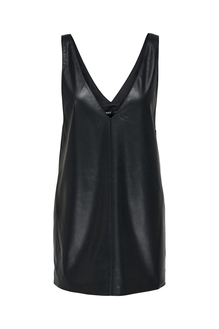 Only - Onlheidi Faux Leather Spencer Dress - 4851972 Black
