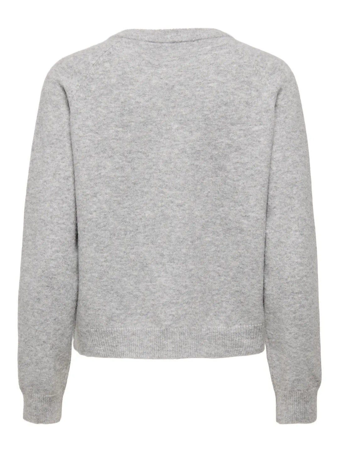 Only - Onlhoney Ls Bow Cardigan Knt - 5026401 Light Grey Melange Silver Bow Buttons Cardigans 