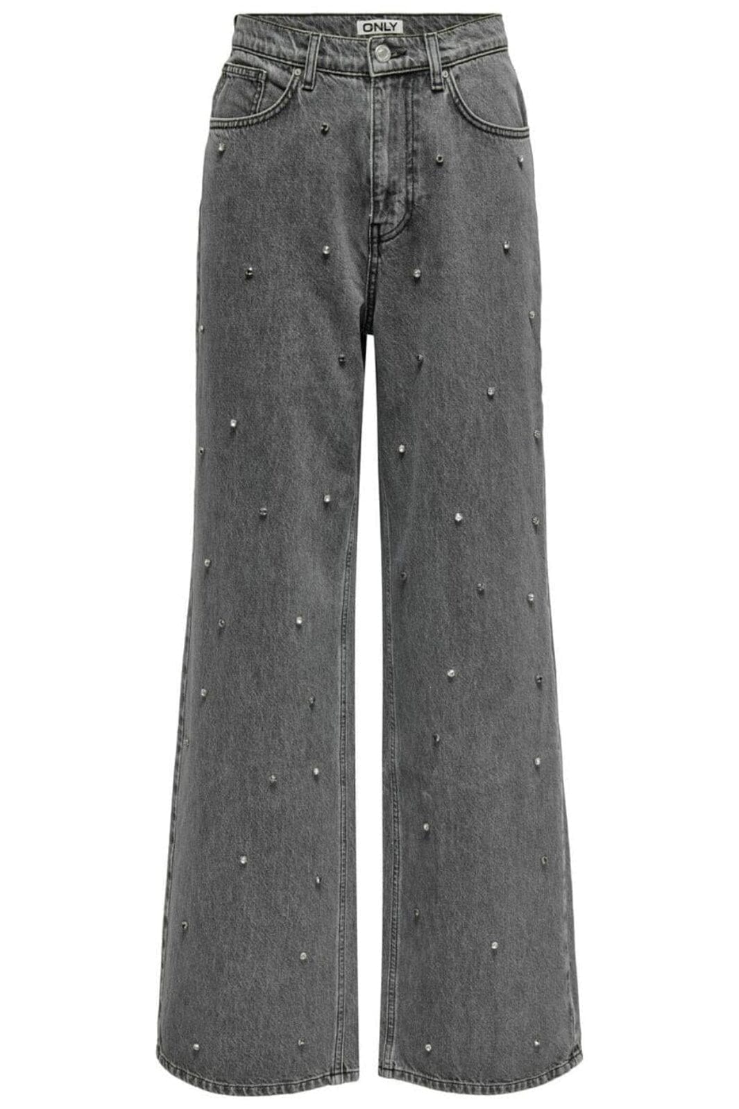 Only - Onlhope Wide Rhinestone Grey - 4740255 Medium Grey Denim Rhinestone