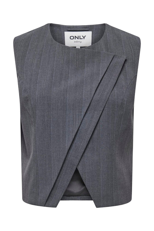 Only - Onljackie S/L Pinstr Asym Waistcoat Tlr - 5053850 Medium Grey Melange Pinstripe