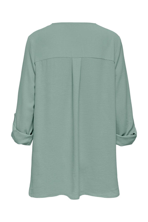 Only - Onljana Mette V-Neck Ls Shirt - 5013642 Jadeite