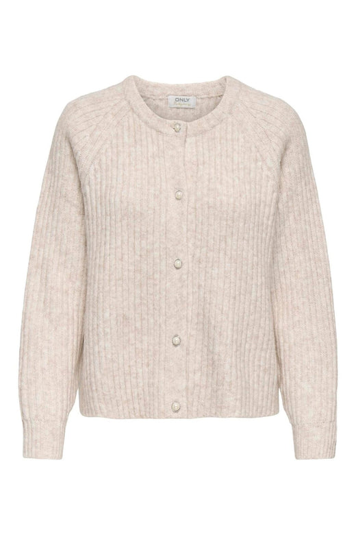 Only - Onlkalibu L/S Cardigan Knt - 4981918 Ecru Melange