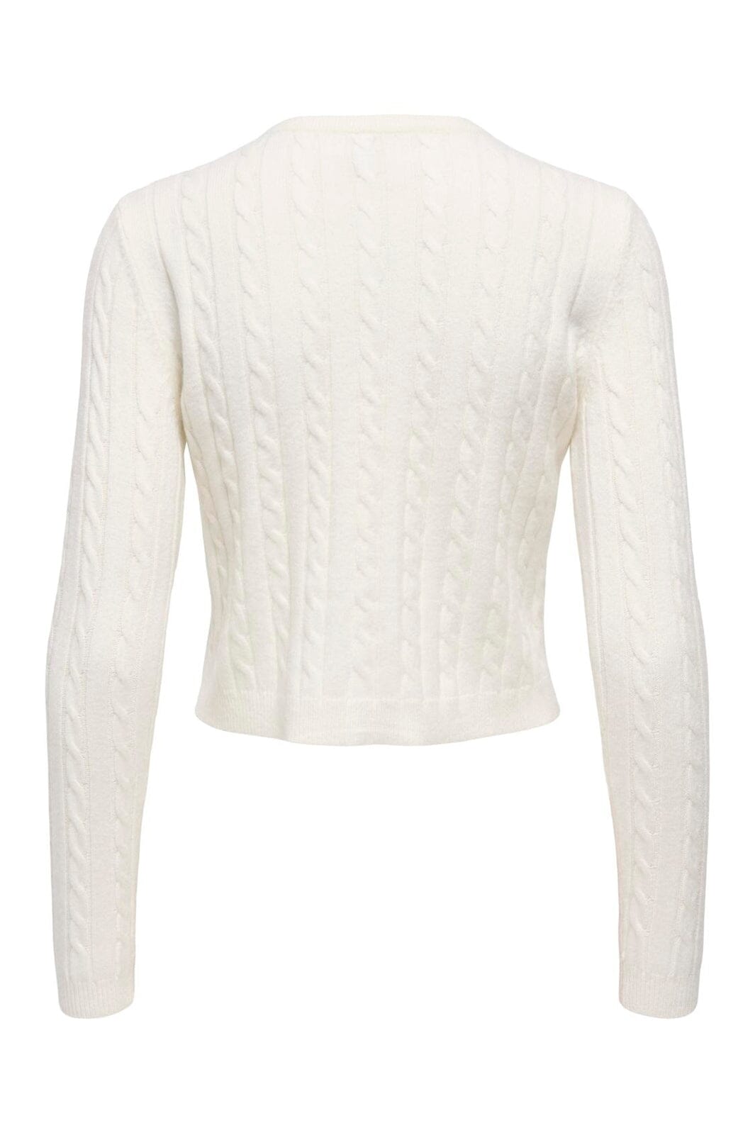 Only - Onlkatia Ls Cable Button Cardigan Cc Knt - 4959314 Baby'S Breath True Red Heart Emb/Dtm Button