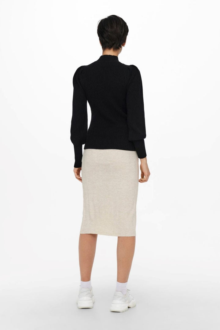 Only - Onlkatia L/S Highneck Pullover Knt - 3716990 Black