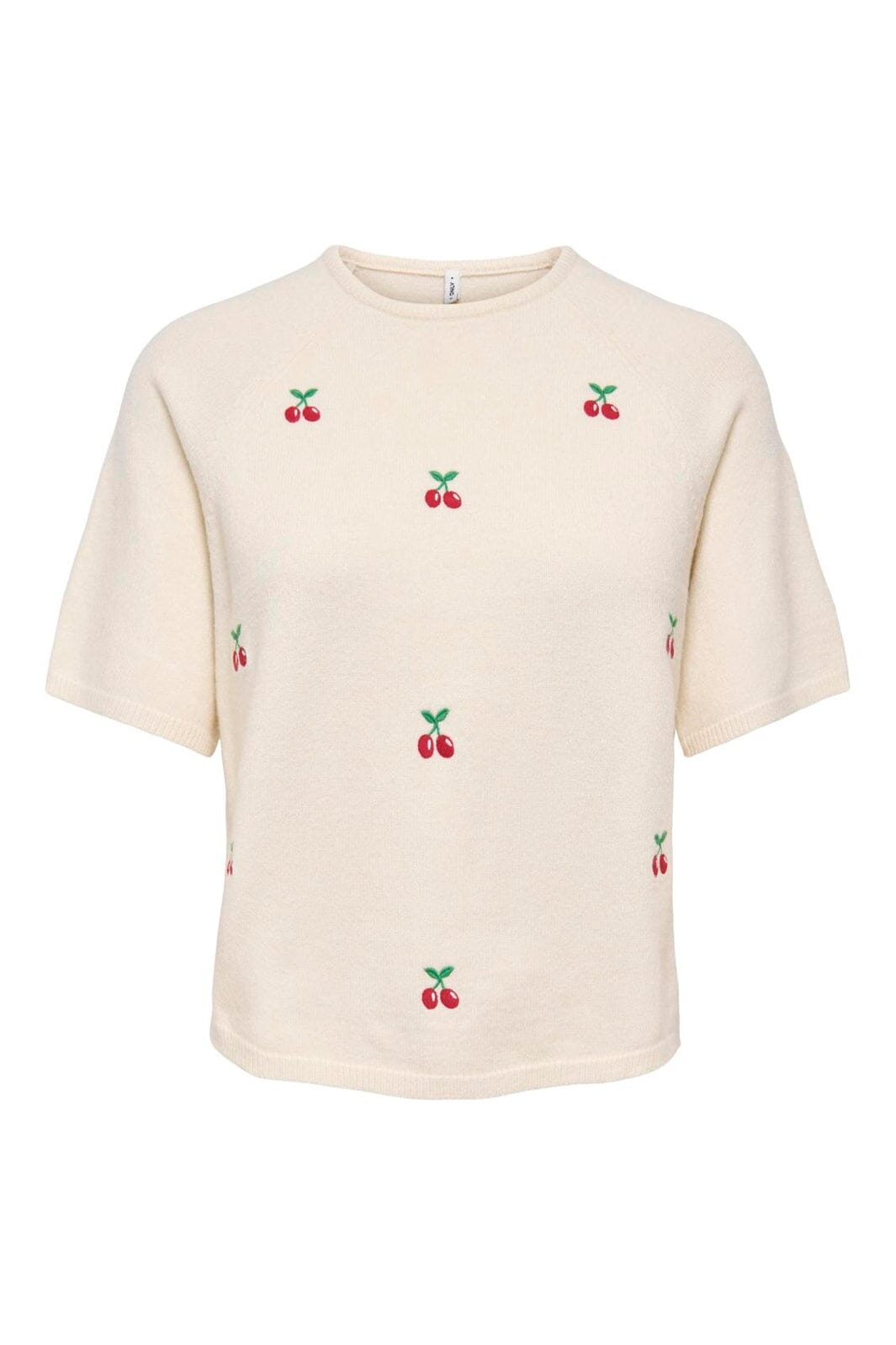 Only - Onlkatia Ss O-Neck Detail Nca Knt - 5069009 Whitecap Gray Cherry