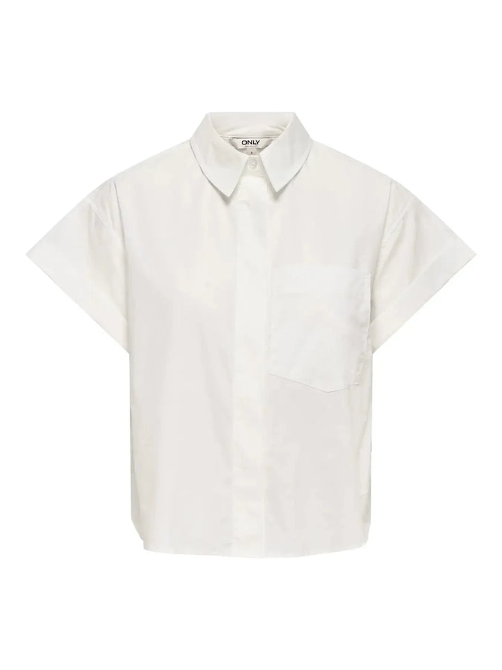 Only - Onlkeri S/S Fold Shirt - 4964942 Bright White Skjorter 