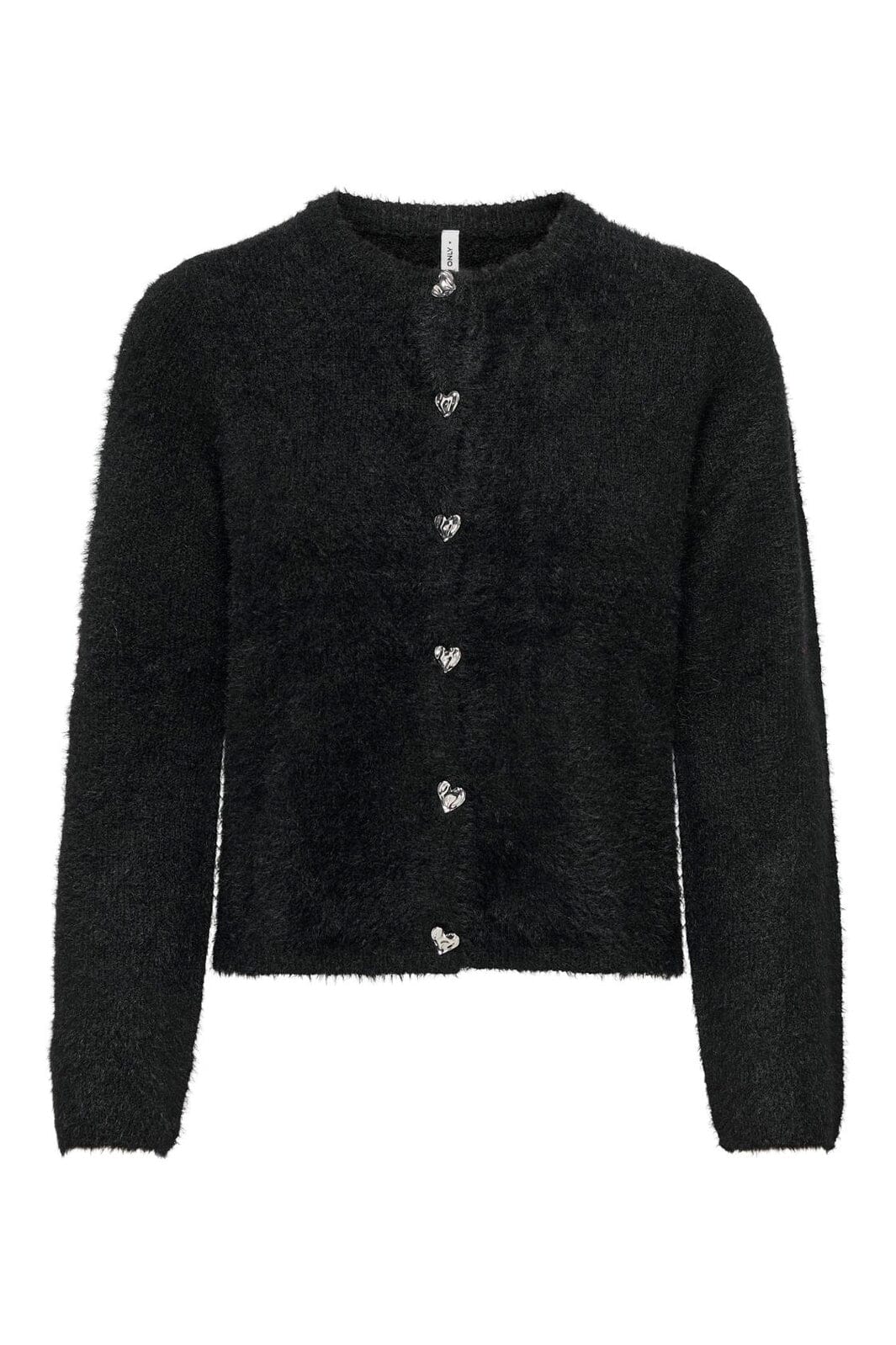Only - Onlkerry Ls Button Cardigan Cc Knt - 5059033 Black Silver Heart Button