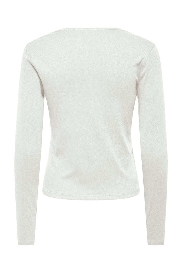 Only - Onlkira L/S V-Neck Top - 5138851 Cloud Dancer