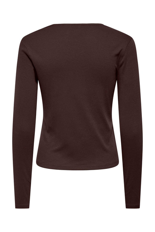 Only - Onlkira L/S V-Neck Top - 5138852 Coffee Bean