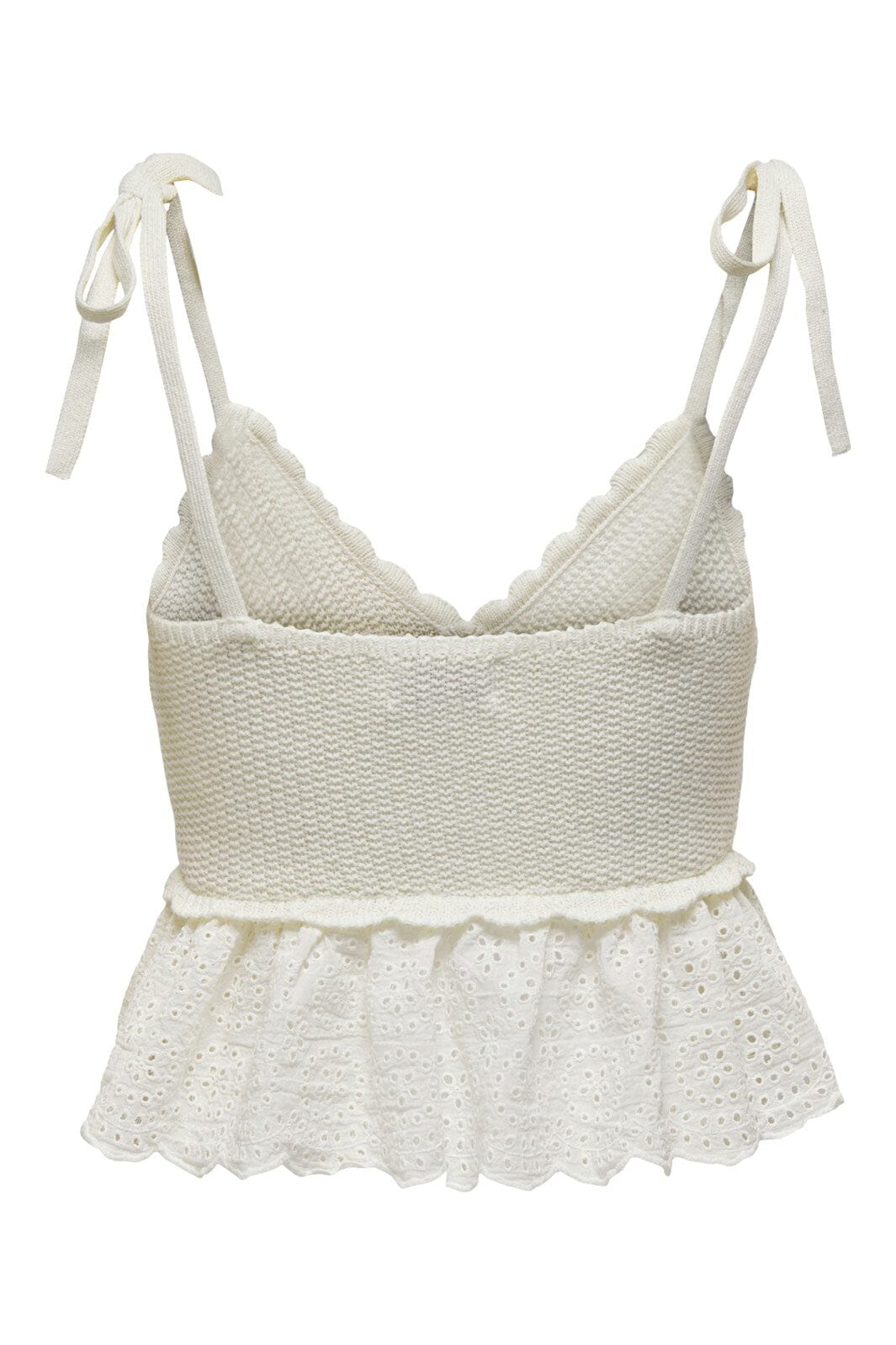 Only - Onlkristin Life Sl Short Mix Top Knt - 4209293 Cloud Dancer