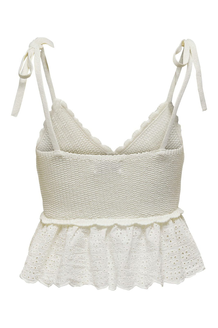 Only - Onlkristin Life Sl Short Mix Top Knt - 4209293 Cloud Dancer