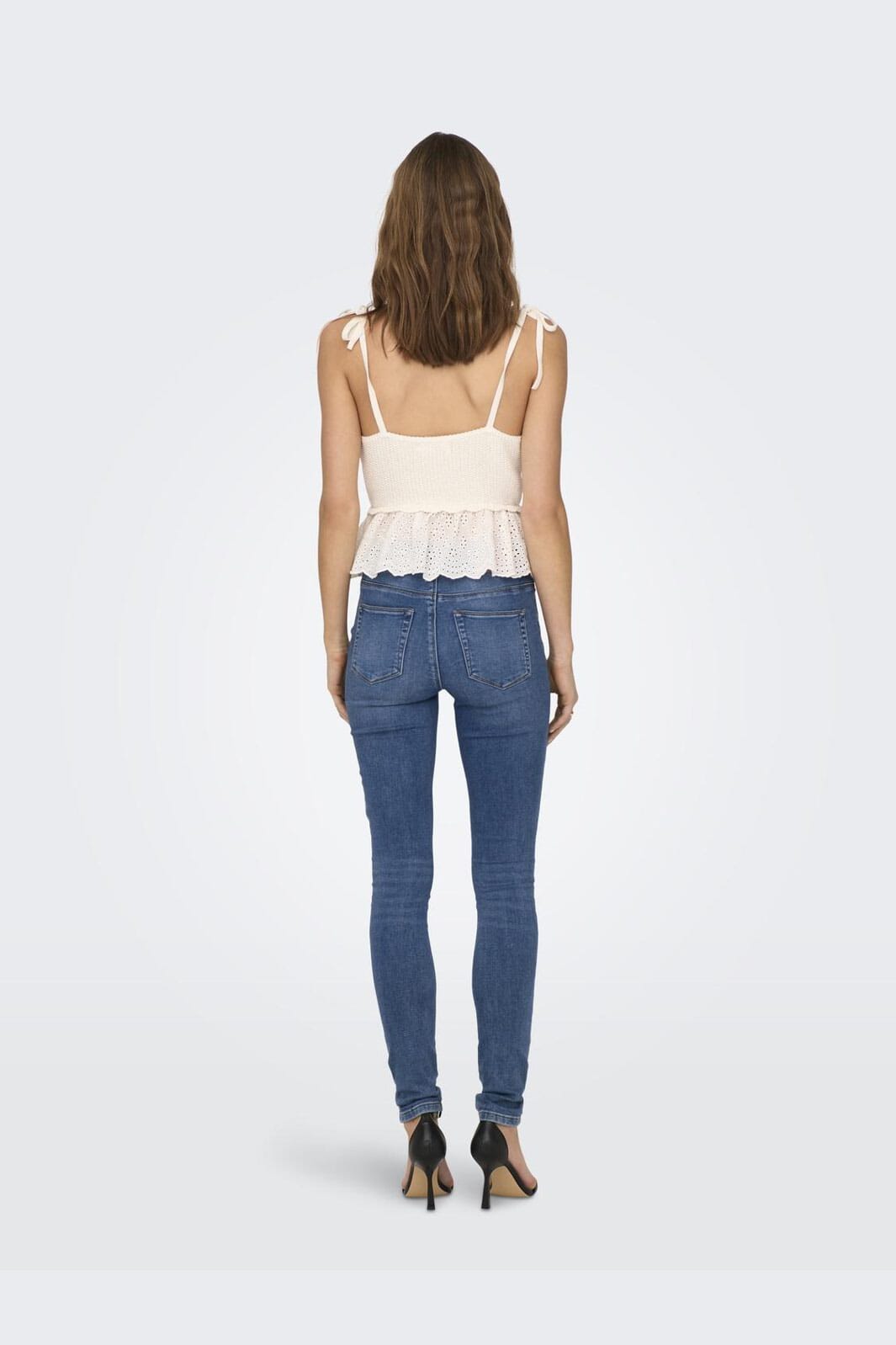Only - Onlkristin Life Sl Short Mix Top Knt - 4209293 Cloud Dancer
