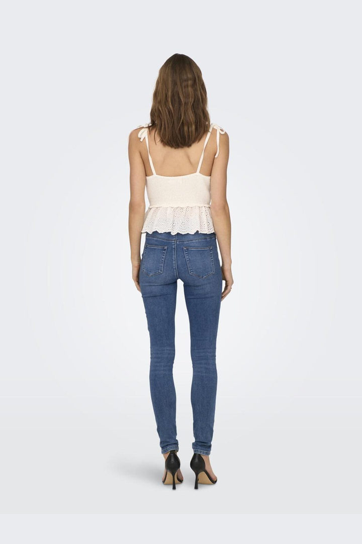 Only - Onlkristin Life Sl Short Mix Top Knt - 4209293 Cloud Dancer