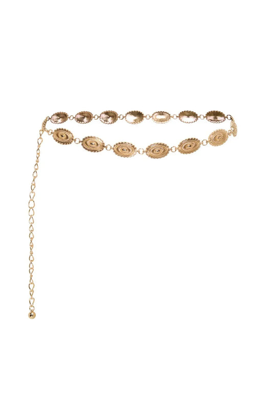Only - Onllaura Metal Waist Chain Belt Acc - 5102706 Gold Colour Disc Bælter 
