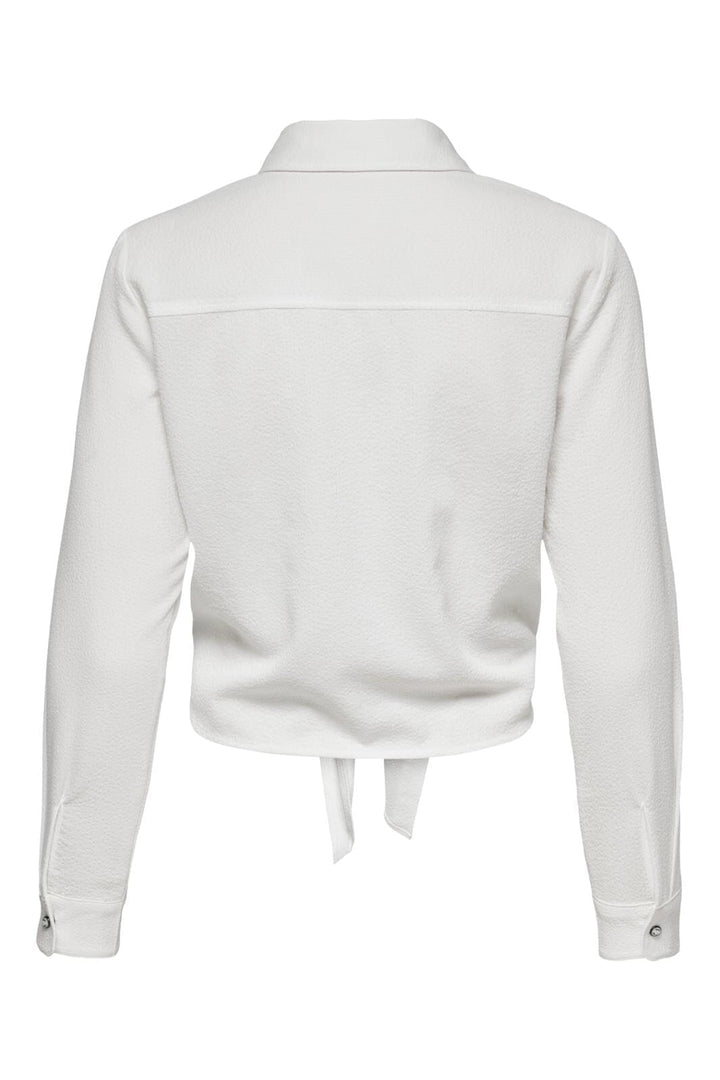 Only - Onllecey Ls Knot Shirt - 3269482 Cloud Dancer