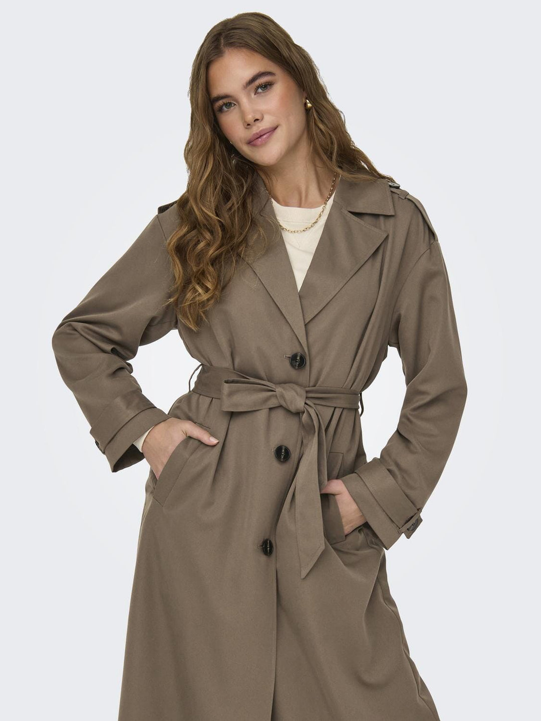Only - Onlline X-Long Trenchcoat - 3504617 Walnut