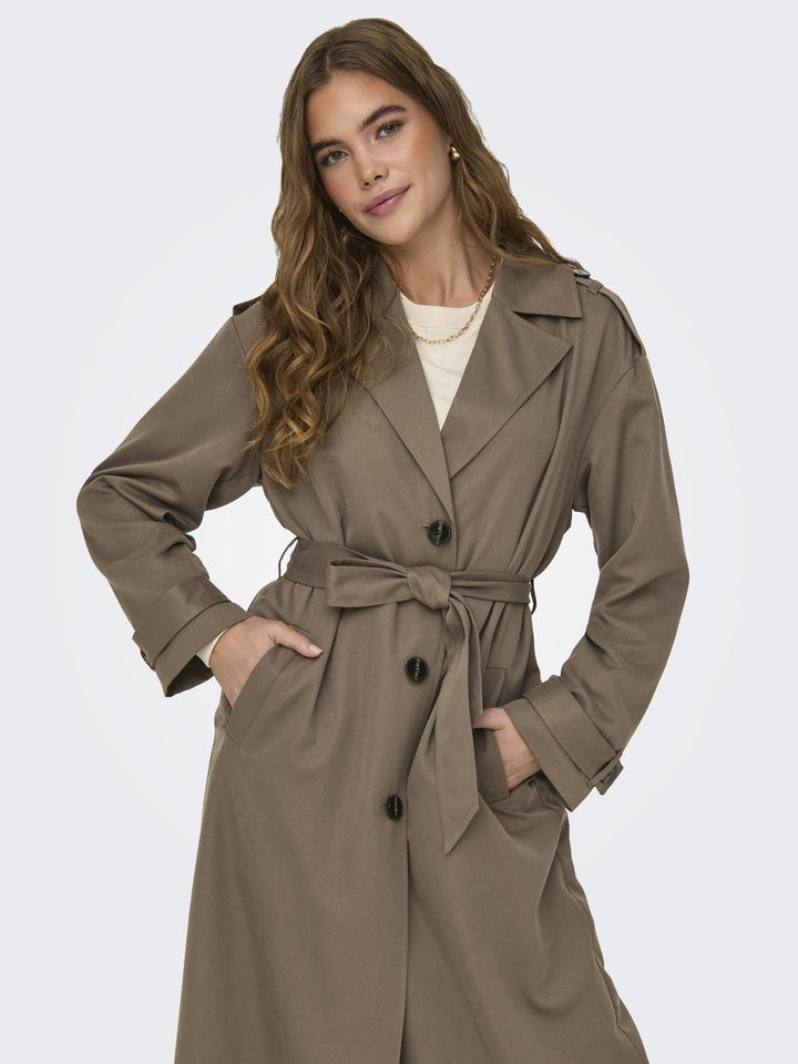 Only - Onlline X-Long Trenchcoat - 3504617 Walnut