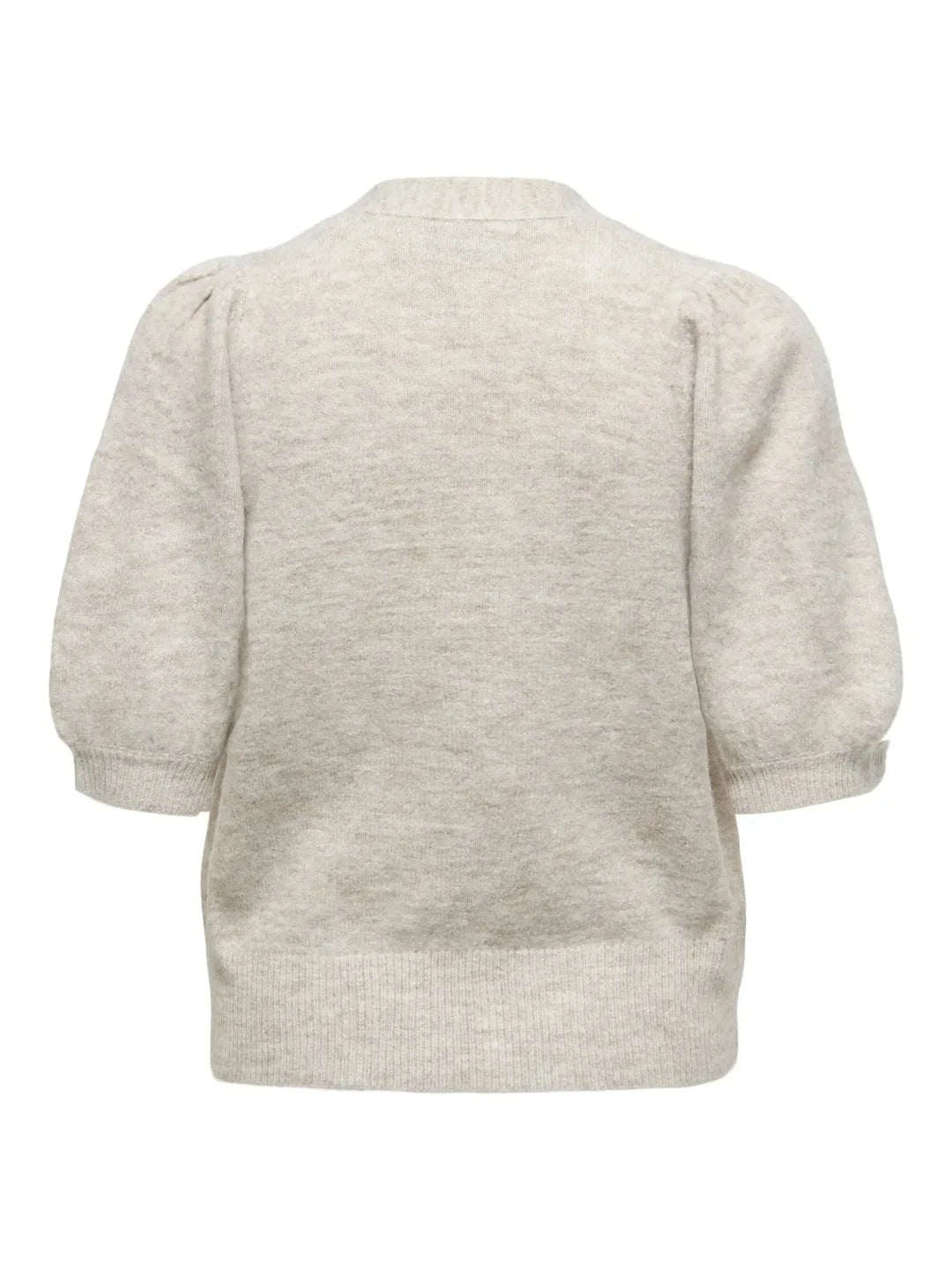 Only - Onlliva V-Neck S/S Cardigan Knt - 4975689 Pumice Stone Melange Cardigans 