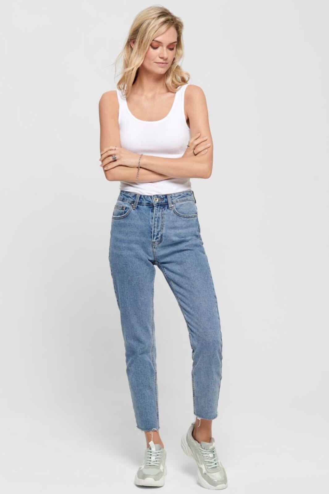 Only - Onllive Love S/L Tank Top - 1912221 White