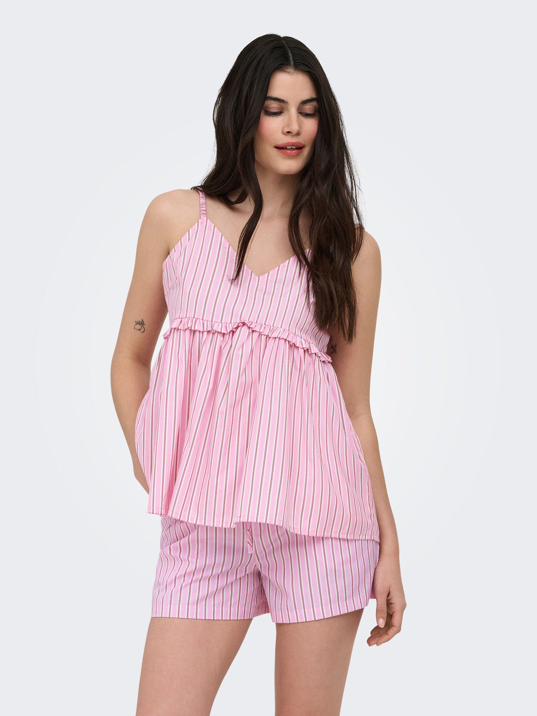 Only - Onlloris Strap Flowy Top - 4988485 Lilac Sachet Spiced Apple Toppe 