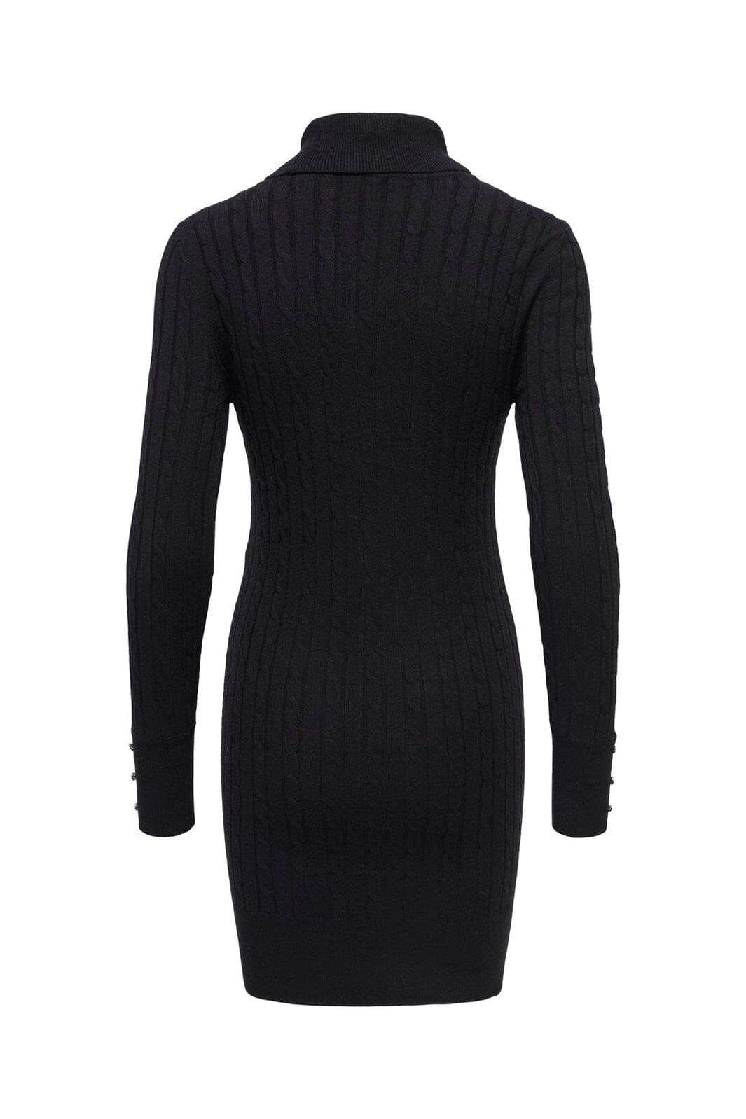 Only - Onllouis Ls Rollneck Cable Dress At Knt - 4932263 Black