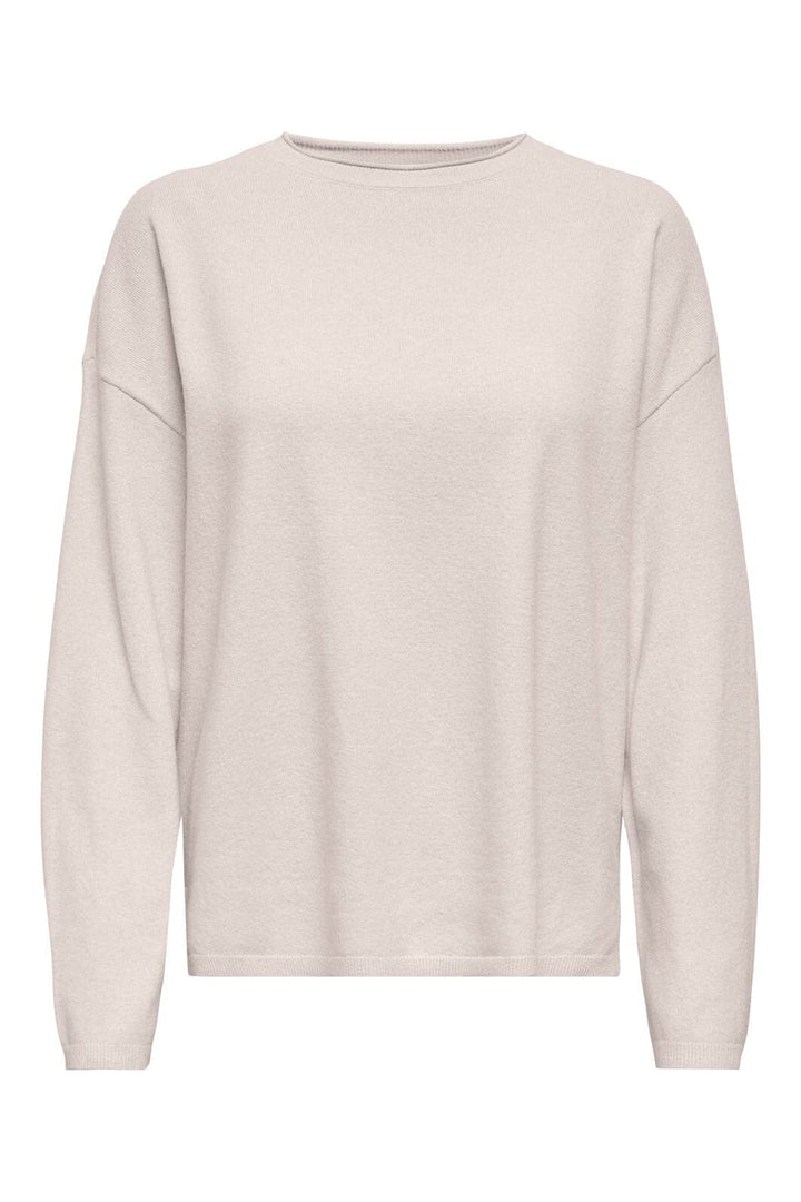 Only - Onlloyal Amalio Ls O-Neck Knt - 4982710 Moonbeam Melange