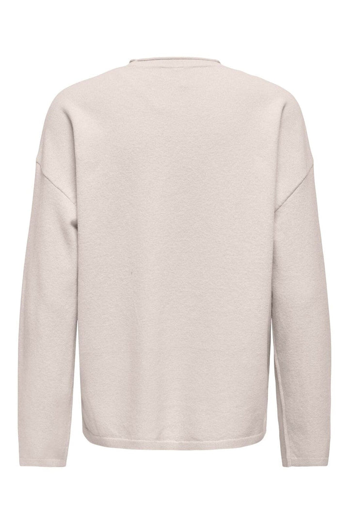 Only - Onlloyal Amalio Ls O-Neck Knt - 4982710 Moonbeam Melange
