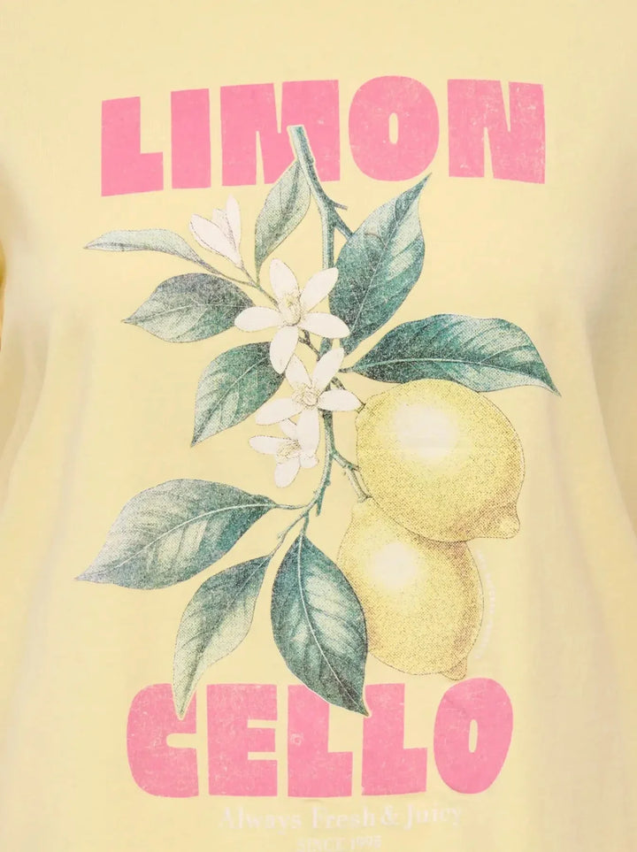 Only - Onllucy Life Monja Ss Top - 4962717 Sunlight Limoncello T-shirts 