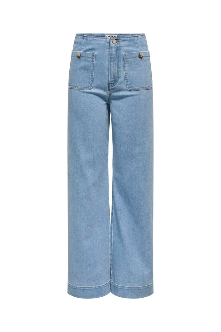 Only - Onlmadeline Wd Pocket Gua221 - 4845104 Light Blue Denim