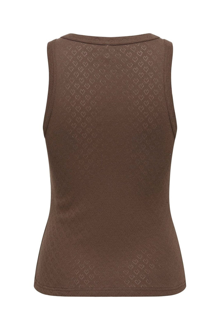 Only - Onlmadison Tank Top Box - 5034262 Chocolate Martini Heart Pointelle