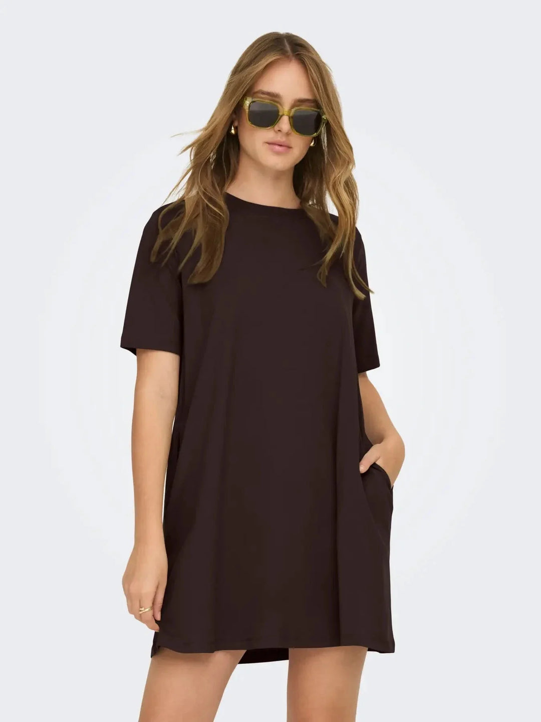 Only - Onlmara S/S Pocket Dress - 5047606 Chocolate Torte Kjoler 