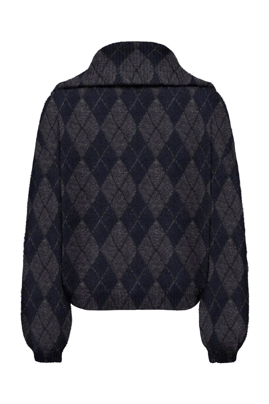 Only - Onlmaroon Ls Zip Collar Cardigan Knt - 5144930 Night Sky Mel/Dgm