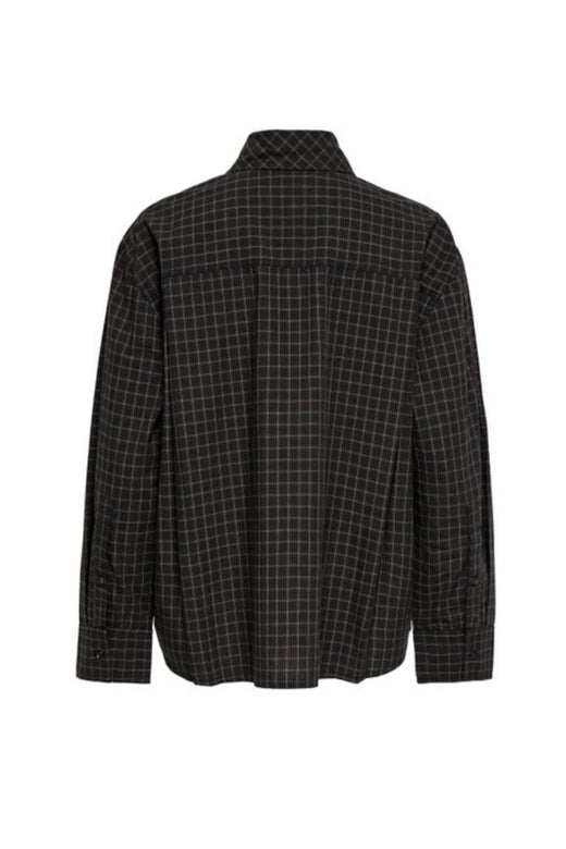 Only - Onlmaya Check Bow Shirt - 5195883 Black Grey Skjorter 