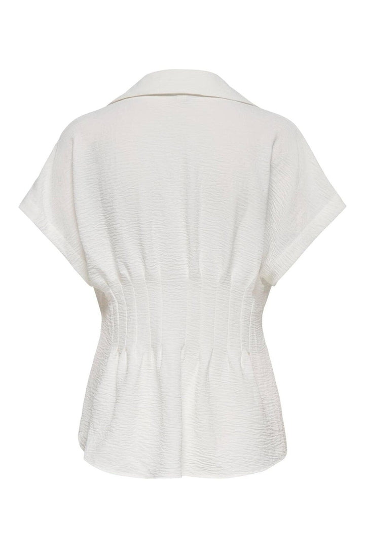 Only - Onlmette Waist Fit Ss Shirt - 4999027 Cloud Dancer