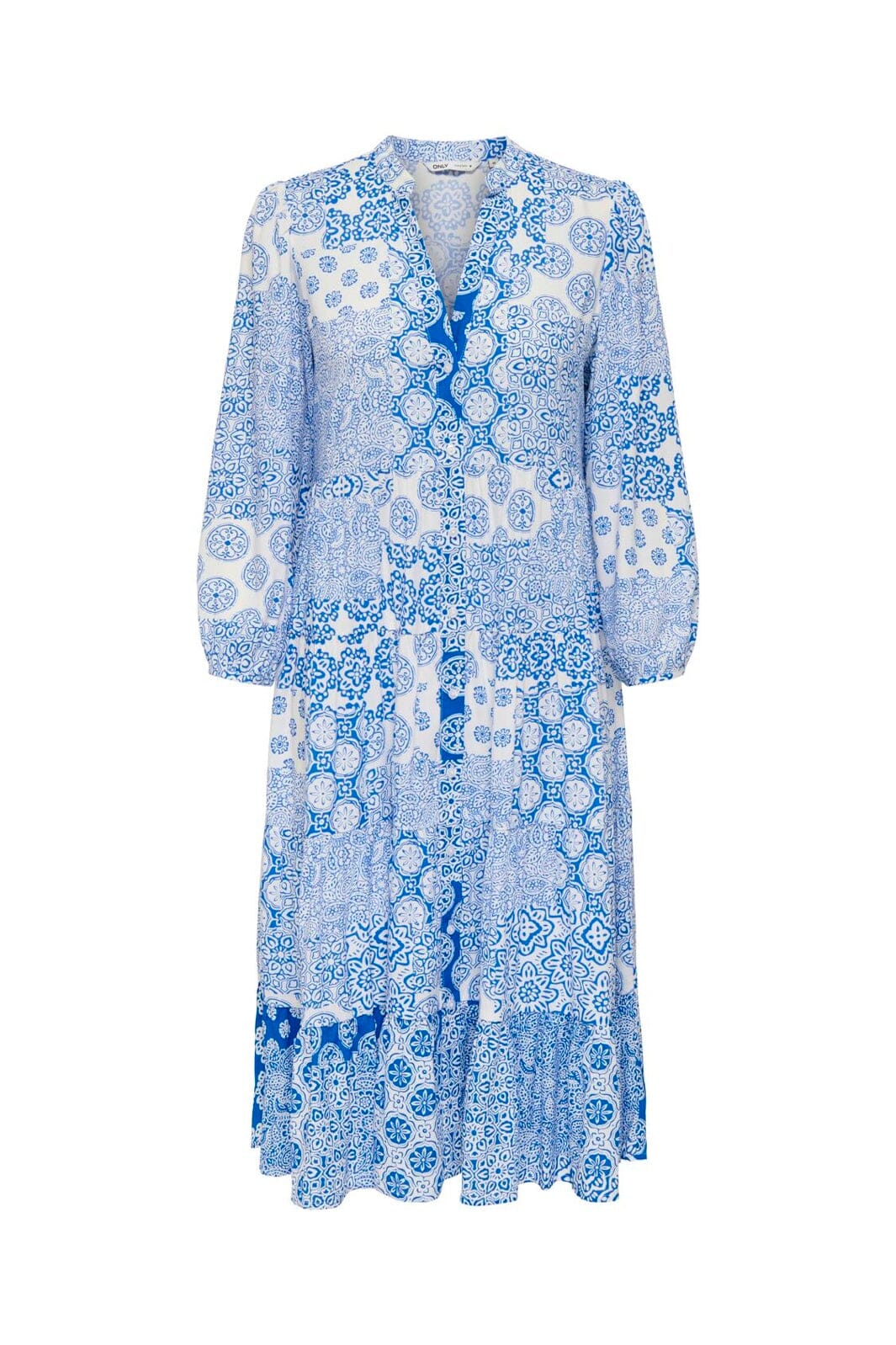 Only - Onlmilana 7/8 Dress - 4840490 Princess Blue Mix Graphic