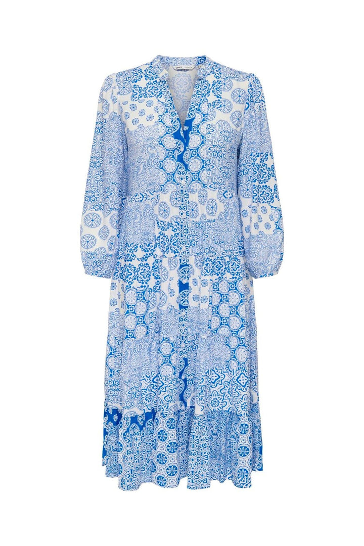 Only - Onlmilana 7/8 Dress - 4840490 Princess Blue Mix Graphic
