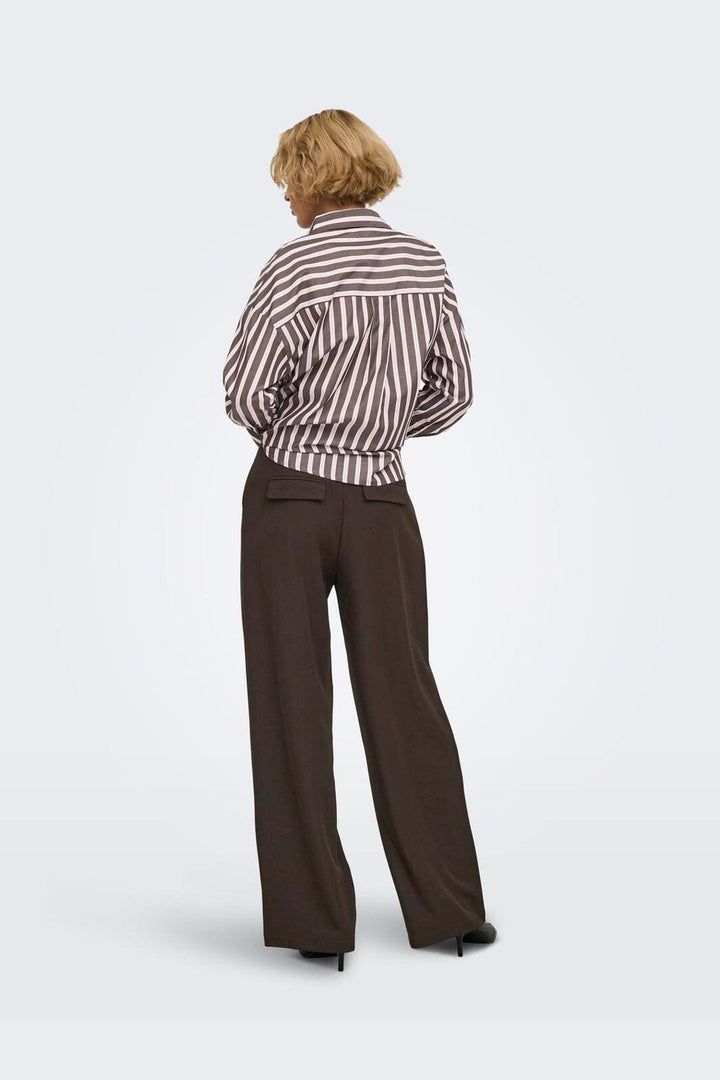 Only - Onlmiles Pleat Wide Pant Tlr - 5177007 Coffee Bean